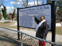 Lottie Spencer shows off V.I.M. Park in Sumter, South Carolina