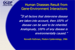 Human Diseases Result from Gene-Environment Interactions