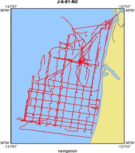 J-6-81-NC map of where imagery equipment operated