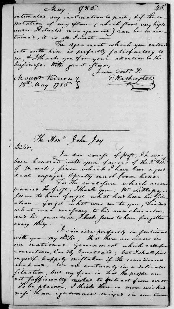 Image 57 of 329, George Washington to Robert Lewis and Sons, May 18