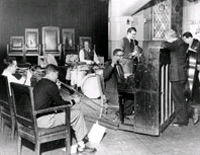 Billy Taylor at the upright piano with unidentified musicians, early 1950s