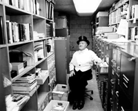 Bob Hope in his joke vault in 1995