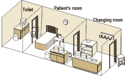 An isolation area layout