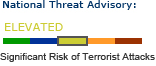 National Threat Advisory graphic: elevated