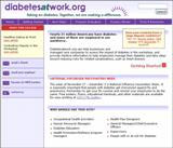 Image DiabetesAtWork.org homepage