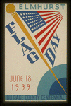 a poster for flag day with a stylized American flag on it