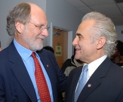 New Jersey Governor Jon Corzine (left) with US Interagency Council on Homelessness Executive Director Philip Mangano 