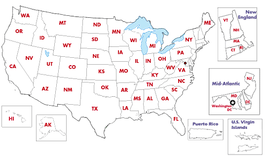MAP of USA