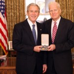 President Bush bestows the Presidential Citizens Medal to Librarian of Congress James H. Billington