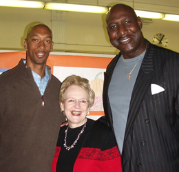 Dr. Duke with former Nets basketball stars Kerry Kittles and Darryl Dawkins.