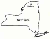 map of New York state