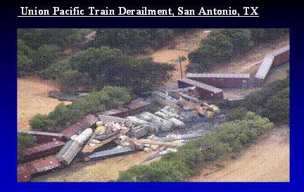 Photograph of the Union Pacific Train Derailment, San Antonio, Texas