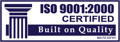 We are ISO 9001:2000 Certified.