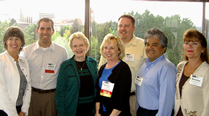 HRSA Administrator Betty Duke with a contingent from Idaho at the meeting of the Northwest Regional Primary Care Association in Spokane, Washington: Denise Chuckovich, James Schroeder, Duke, Leslyn Phelps, Travis Leach, Arnold Cantu and Denise Langston-Groves.