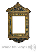Image: Italian, late 19th or early 20th century Tabernacle-style frame with, blue decorations on a gold background, gilt wood and paint, Samuel H. Kress Collection, National Gallery of Art