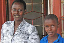 Photo of Kyankazi and one her children in Rwanda.