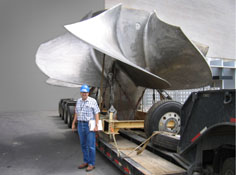 Image of new 43-ton turbine runner for St. Lawrence-FDR