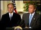 President George W. Bush announces his nomination of Randall Tobias to be the Coordinator for International HIV/AIDS Assistance in the Roosevelt Room Wednesday, July 2, 2003. A newly-created position, the coordinator will have the rank of Ambassador and oversee all U.S. international HIV/AIDS assistance.  White House photo by Paul Morse