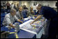 President George W. Bush, joined by New Orleans Mayor C. Ray Nagin, is given a briefing by U.S. Army Lt. General Russel L. Honore and U.S. Coast Guard Vice Admiral Thad W. Allen, Monday, Sept. 12, 2005 at the operations center in New Orleans, La. White House photo by Paul Morse