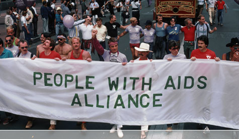 San Francisco activists marching to raise funds for AIDS treatment