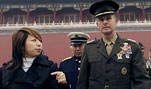 Chairman of the Joint Chiefs of Staff U.S. Marine Gen. Peter Pace is given a guided tour of the Forbidden City in Beijing, China, March 23, 2007.