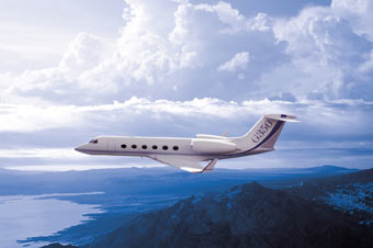 WORKERS IN   SAVANNAH, GEORGIA will manufacture three Gulfstream G350 aircraft (pictured) to   be exported to National Air Services in Jeddah, Saudi Arabia. Ex-Im Bank is   supporting the transaction with a long-term loan guarantee for guaranteed lender  Arab Banking Corp. in New York City. (Photo: Gulfstream Aerospace)
