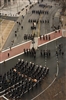 Participants in the 2009 Presidential Inaugural Parade rehearsal make their way down Pennsylvania Avenue.