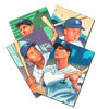 Baseball Sluggers Stamped Cards