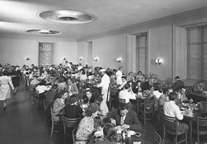West Building ground floor cafeteria, ca. 1945