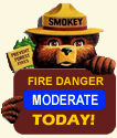 Fire Danger: Moderate, Smokey Image