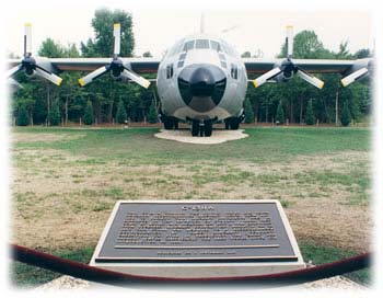 Image: C-130 with dedication plaque