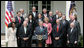 President George W. Bush, joined by Vice President Dick Cheney and members of the Cabinet, addresses his remarks Wednesday, July 30, 2008 in the Rose Garden at the White House, urging Congress to lift the ban on offshore exploration on the Outer Continental Shelf. White House photo by Joyce N. Boghosian