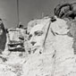 Photo of Lincoln figure on Mount Rushmore, 1937