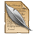 Parchment with quill