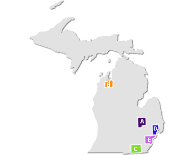 Map of Michigan