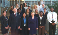 Click for enlarged pictures of Dr. Duke with scholars 