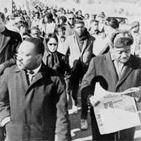 Martin Luther King leads marchers to Selma (P&P)