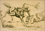 Cartoon of a bucking horse