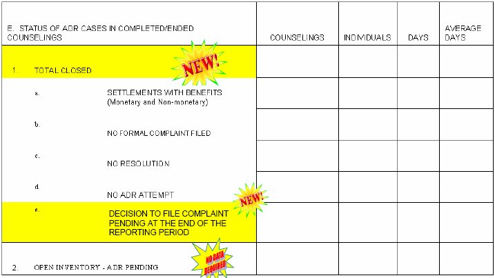 Form 462 Part X Section E - described in this section of the manual