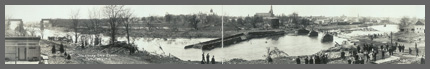 Panoramic view of the Delaware, Ohio flood, March 29th, 1913