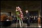 President George W. Bush and Laura Bush present the Executive Branch Wreath during a wreath-laying ceremony in honor of Rosa Parks, in the Rotunda of the U.S. Capitol in Washington, D.C., Sunday Oct. 30, 2005. White House photo by Shealah Craighead