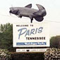 Photo of Paris, Tennessee 'Welcome' sign with catfish on top