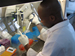 Photo of a scientist conducting research at the National Institutes of Health (NIH) Malaria Research and Training Center (MRTC) in Bamako. (click here to see more)