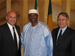 Photo of Rear Adm. Ziemer, U.S. Malaria Coordinator, Malian President Amadou Toumani Touré, and U.S. Ambassador to Mali Terence P. McCulley at the Presidential residence. (click here to see more)