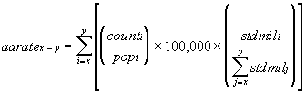 formula for age-adjusted rate