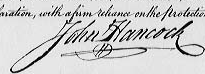 Hancock's signature