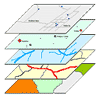 Illustration of Layers of GIS Map