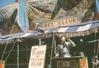 Barker at the grounds at the state fair