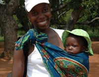 Photo of mother and child from Chibuto (Gaza Provience).