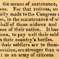 Resolution from Kentucky's Congress regarding payments to the widows and orphans of soldiers in the War of 1812